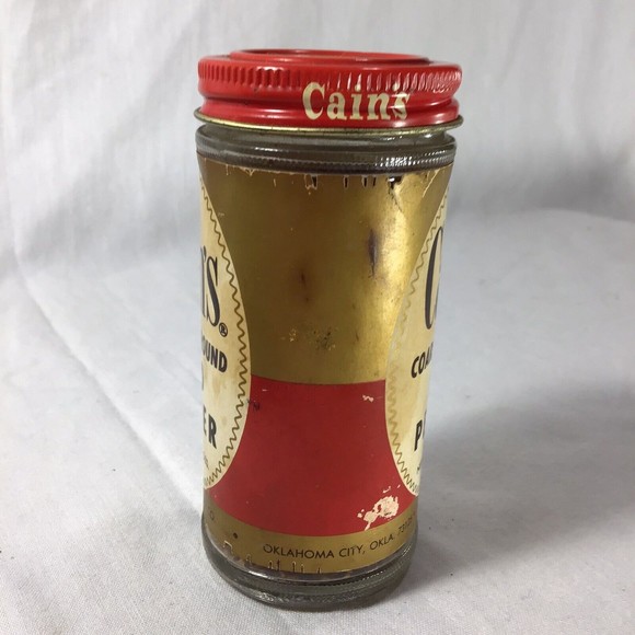 Cains Red Pepper 1 3/4 Oz 4” Glass Bottle Oz Vintage Spice Bottle - Picture 7 of 9